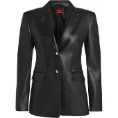 HUGO Regular-Fit Blazer aus Kunstleder Grösse 38