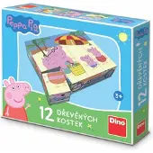 Dino Peppa Pig Bildwürfel, 12 Würfel