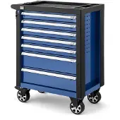 OEM Hochleistungs-Geräteschubfahrzeug blau, 7 Ladungen, 76,5 cm, Schubfahrzeug, 4 Räder, max. Belastung 190 kg
