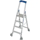 Krause Sufen-Stehleiter, fahrbar, 5 Stufen 124623 (Stehleiter Haushaltsleiter)
