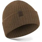 Betlewski BCM-BK-03 braune Herren-Wintermütze mit Kordelzug