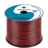Cabletech CCA 0,20 mm Lautsprecherkabel schwarz-rot 100 m