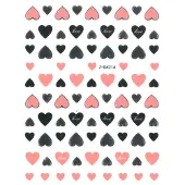 Allepaznokcie Nailart Sticker, dünn, selbstklebend, nude Herzen, Z-D4214