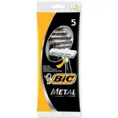 BIC Metal Men's Disposable Shaving Razors 5 Count