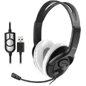 Media-Tech EPSILION USB MT3573, Kabelgebunden, Anrufe/Musik, 20 - 20000 Hz, 125 g, Kopfhörer, Schwarz