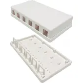 Goobay Keystone-Leergehäuse 6-port mit einfacher Snap-In-Montage