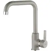 Laveo Design Spültischtischarmatur stehend mit L-Auslauf Graugranit