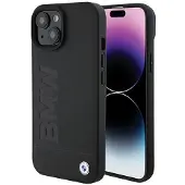 BMW BMHCP15SSLLBK iPhone 15 6.1" czarny/black Leather Hot Stamp