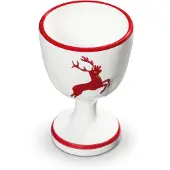 Gmundner Keramik Rubinroter Hirsch, Eierbecher (H: 7,5cm)