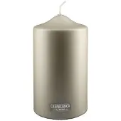 Gilde Stumpenkerze,champagnerfarben metallic