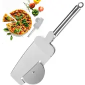 Teesa Pizzaschneider mit Schneidscheibe mit Kantenschneidzähnen und Spatel mit -Klemme