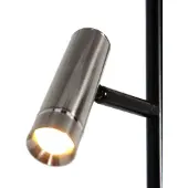 Steinhauer Stehlampe 2-Leuchten Lumo Schwarz mit Nickel