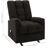 vidaXL Massagesessel Schwarz Stoff