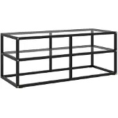 vidaXL TV-Schrank Schwarz mit Hartglas 100x40x40 cm