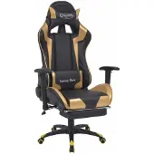 vidaXL Gaming Stuhl Gold 70 x 71 x 136 cm Kunstleder