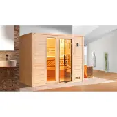 Weka Massivholzsauna BERGEN 3 GTF, OS 9.0 x B x T x H x 246 x 195 x 205