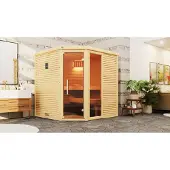 Weka Sauna "Cubilis" Set, 7,5 kW Bio-Ofen mit digitaler Steuerung