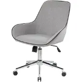 Dmora Bürostuhl Dcampan, Arbeitsstuhl mit Rollen, Ergonomischer Bürositz, 66x59h98 cm, Grau