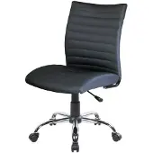 Dmora Bürostuhl Dkum, Arbeitsstuhl, ergonomischer Bürositz, 54x48h90/100 cm, schwarz