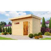 Weka Saunahaus FARSUND mit Vorraum Technikpaket BioS 9.0 x B x T x H x 415 x 250 x 253