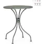 Yes Runder Gartentisch 60 cm im Vintage Shabby-Chic-Stil Lizette - Dunkel Grün