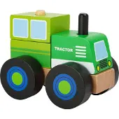 Small Foot Holz Konstruktionsfahrzeug Traktor grün Steckturm