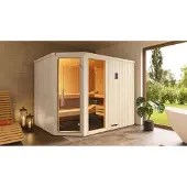 Weka Elementsauna Varberg 4 GTF Trend, BioS 9.0 weiß x B x T x H x 244 x 197 x 199