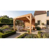 Weka Gartenlaube Lumley, 307x307cm, 1xWand, 1xGlaselement, Naturbelassen