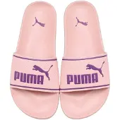 Puma Badesandale "LEADCAT 20 BX", Damen, Gr. 37, rosy outlook, plum wine, Synthetik, bedruckt, Schuhe Badesandale, gepolsterter Lederriemen, geformtes Fußbett