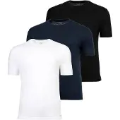 Scotch & Soda 3pk Mens Ultra Soft Crew Neck Tee Underwear Blk/blu/wht Größe: L | Basic T-Shirts Outlet | Herren
