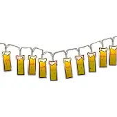 Fig Lichterkette Kölsch (4 Meter) Beleuchtung Lampen Köln Kölle Karneval Party