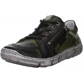 Krisbut Schnürhalbschuhe bequem in grün, Gr. 44