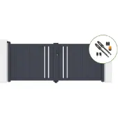 Casanoov Elektrisches Flügeltor 3x1,2m GIONA + TANKER B700 Motorisierung