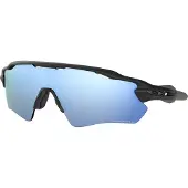 Oakley Radar EV Path, Erwachsener, Männlich, Halbe Einfassung, Schwarz, Polarisierte Linse, Blau