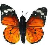 Dubi Plusz Monarchfalter-Plüschtier rot 30 cm