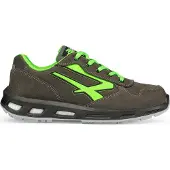 U Power Red Lion Yoda, Unisex-Sicherheitsschuhe, leichte, flexible, pannensichere Lederturnschuhe, mit Infinergy-Einsatz, mit Aluminium-Zehenkappen - Grey & Green 45