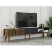 Dmora TV-Schrank Aquila 180x35x40cm Braun mit Schublade