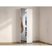 Dmora Mehrzweckschrank 2 Türen 70x200 cm Weiß, 11 Regale