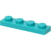 LEGO : 50 Stück Platte 1x4 in dunklem Türkis