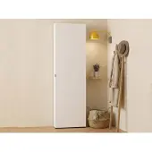 Dmora Mehrzweckschrank 1 Tür Makhado 60x200h cm Weiß 11 Böden