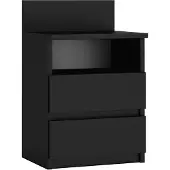 Top E Shop Topeshop M1 CZARNA MAT, Nachtständer, Schwarz, 2 Schublade(n), Partikelbord, 400 mm, 320 mm