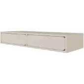 Selsey WUWU - Wandschminktisch mit 2 Schubladen, Greige, 110 cm