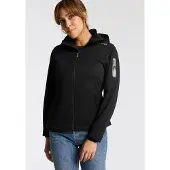 CMP Softshelljacke "WOMAN JACKET DET HOOD" mit Kapuze mit Kapuze, atmungsaktiv, windabweisend, wasserabweisend