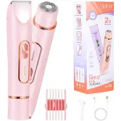 INF 2-in-1 Elektrischer Damenrasierer & Bikini Trimmer - Tragbar & Aufladbar Rosa