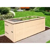 Weka Hochbeet , beige (natur), B:205cm H:81cm T:79cm, Massivholz, Pflanzgefäße, Hochbeet, BxTxH: 205x80x81 cm, mit Anbauschrank