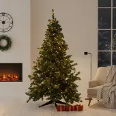 Dmora Weihnachtsbaum 150 cm, Grün, 42 Zweige, Feuerfest