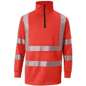Kübler REFLECTIQ Zip-Sweater PSA 2 warnrot XXL