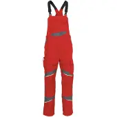 Kübler Latzhose ACTIVIQ cotton+ mittelrot/anthrazit Form 3450 Größe 25