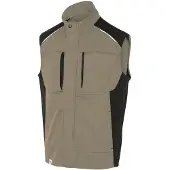 Kübler ACTIVIQ Weste sandbraun/schwarz S - 7250 5365-2599-S - sandbraun/schwarz