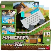Minecraft ferngesteuerter Minecart mit Steve, Wheelie-Stunt und Turbo Boost, Lichteffekten und einem Code für einen digitalen Gegenstand, 6 Jahr(e), Mehrfarbig, Kunststoff